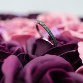 Inel Argint 925 Tennis Verde